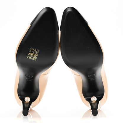 Chanel Lambskin Booties 40.5 Black Beige 6 of 10