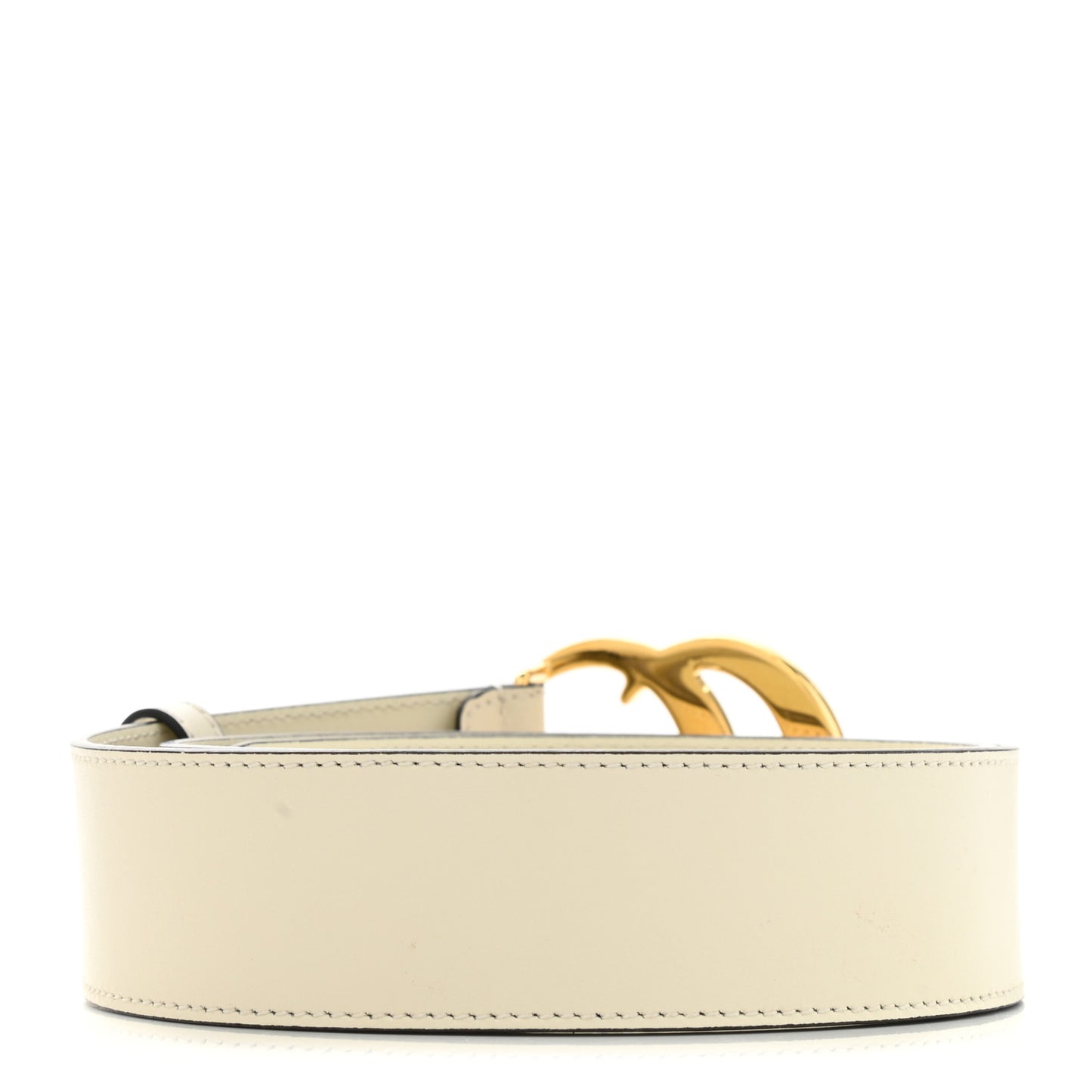 Plutone Calfskin Double G 40mm Belt 85 34 Mystic White
