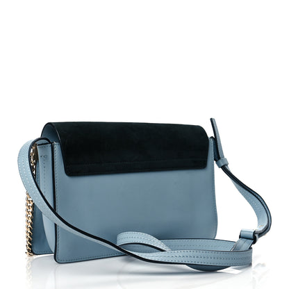 Chloe Suede Calfskin Small Faye Shoulder Bag Summer Blue Intense Green 3 of 12