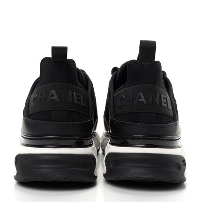 Chanel Velvet Calfskin Mixed Fibers CC Sneakers 41.5 Black 7 of 11