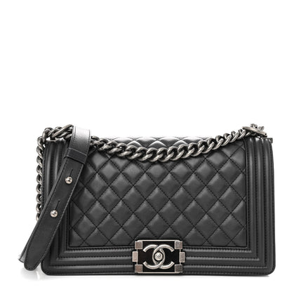 Chanel Calfskin Quilted Medium Boy Flap Black 1 of 10
