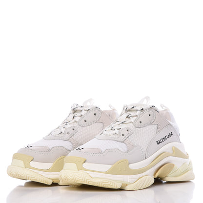 Balenciaga Fabric Mesh Womens Triple S Sneakers 37 White 3 of 14