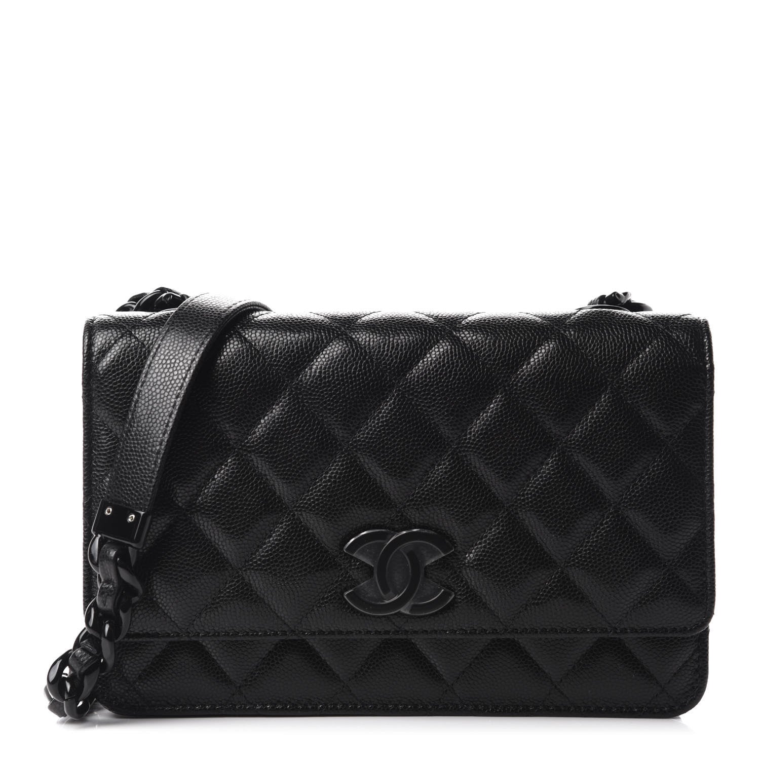 Chanel Caviar Quilted My Everything Wallet On Chain WOC Black 1 of 12