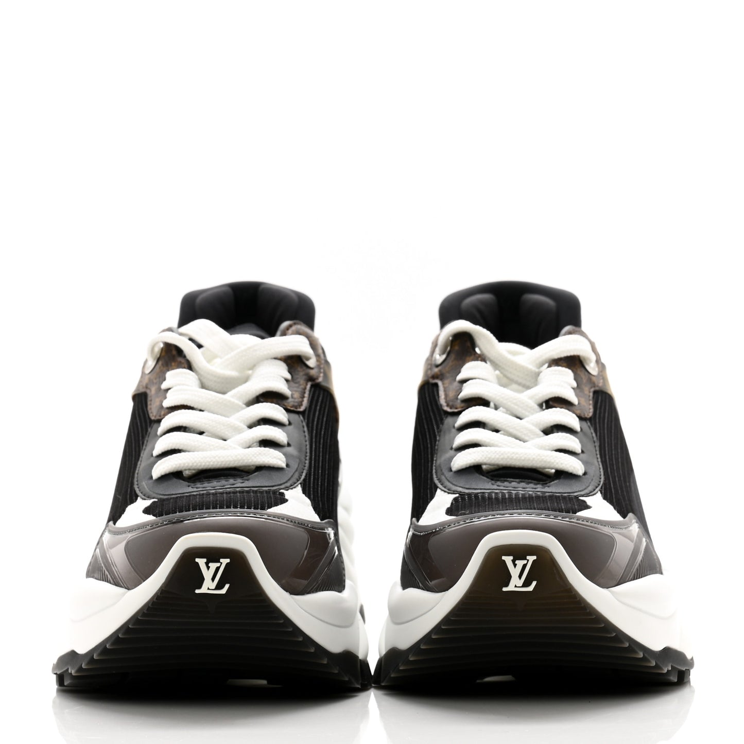 Monogram Calfskin Run 55 Sneakers 39.5 Black