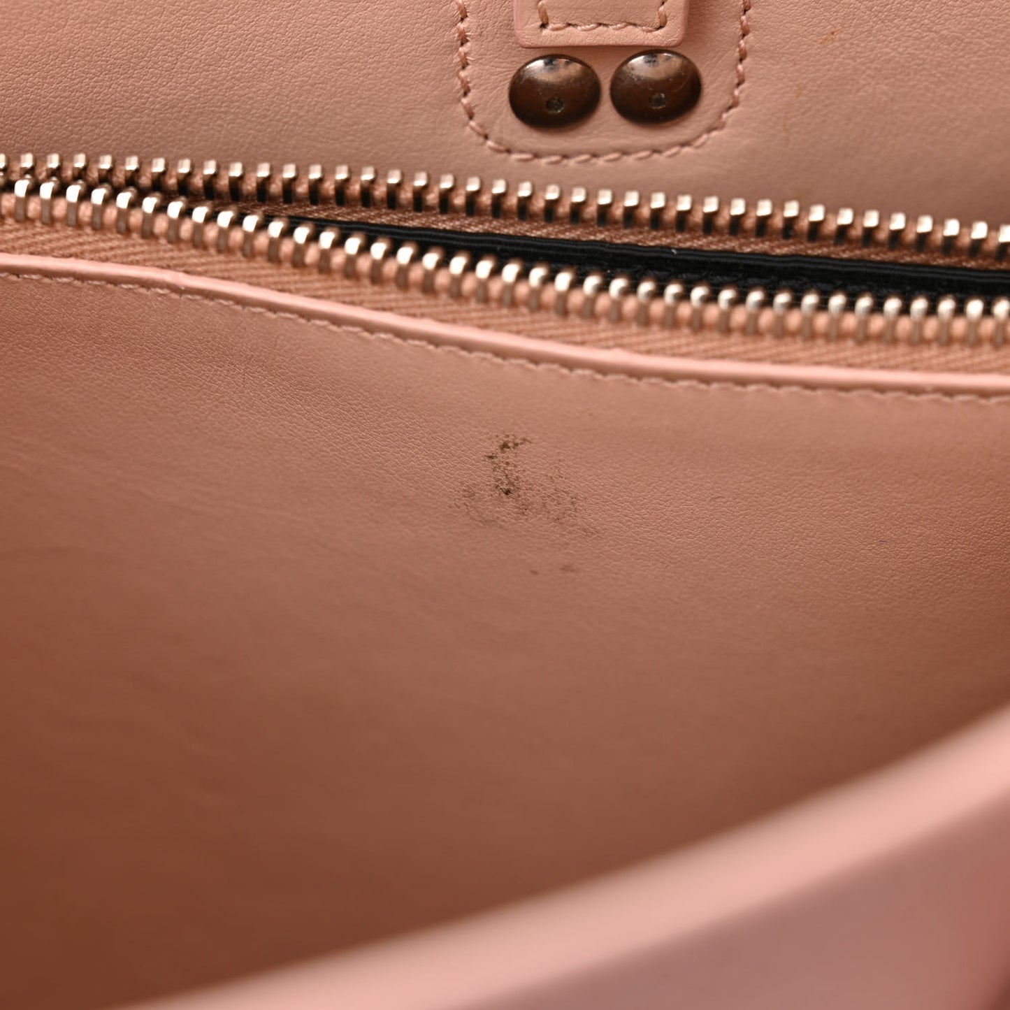 Grained Calfskin Topstich Baby Sac De Jour Antique Rose