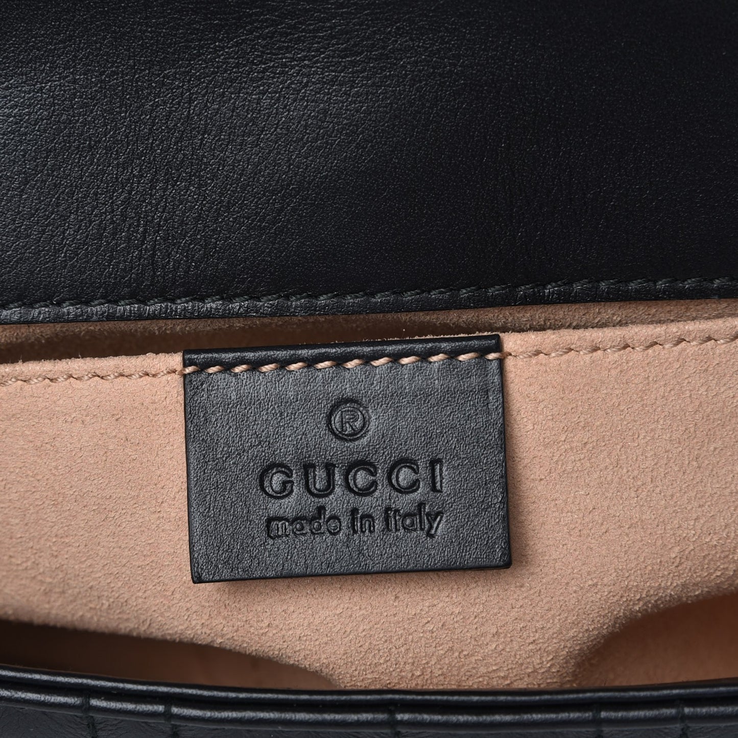Calfskin Matelasse Studded Mini Pearly GG Marmont Shoulder Bag Black