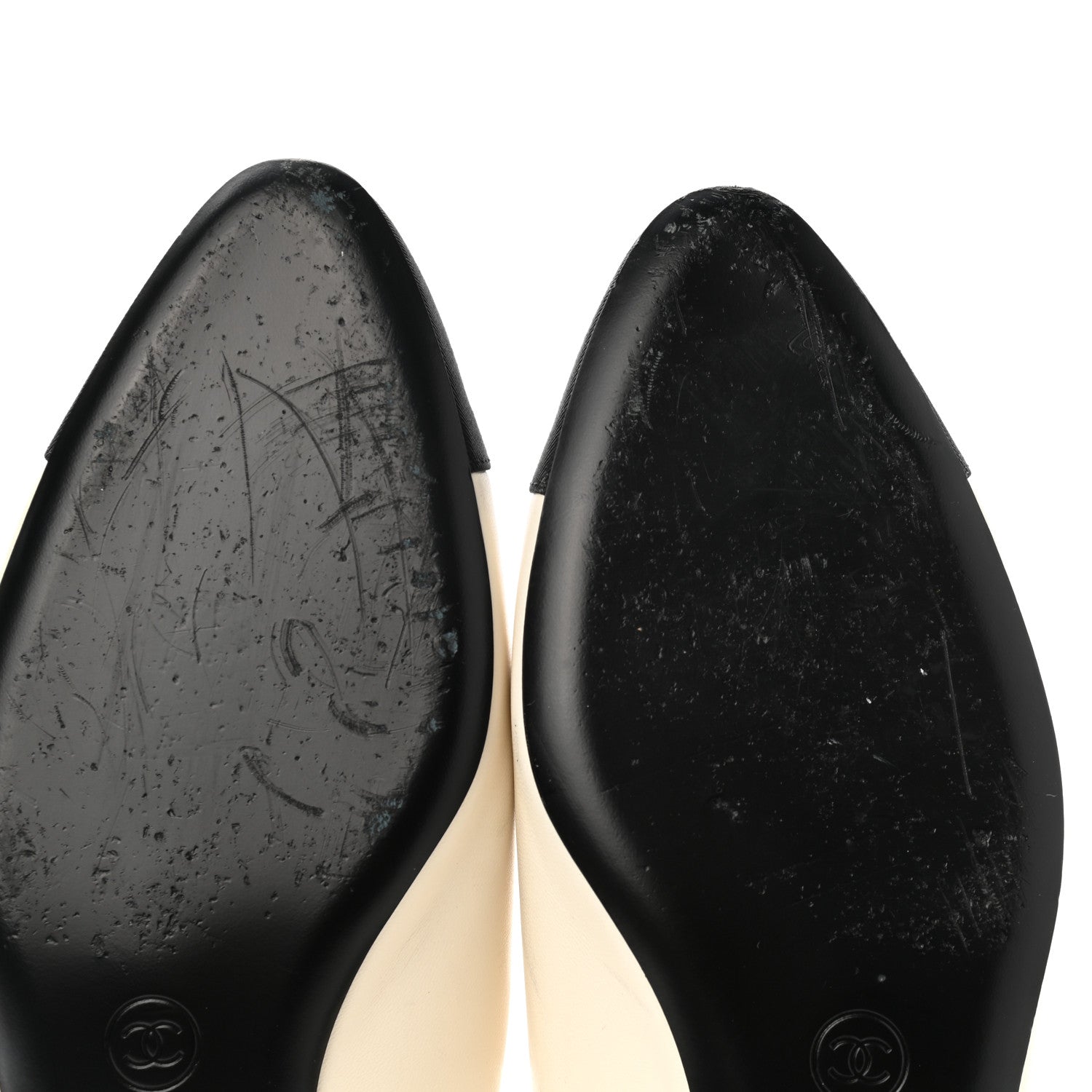 Chanel Lambskin Grosgrain Cap Toe CC Mules 39.5 White Black 7 of 13