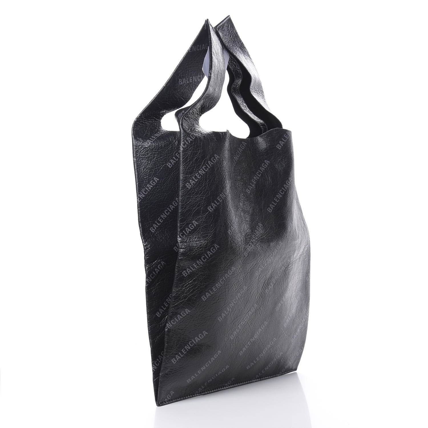 Balenciaga Agneau Arena Allover Logo M Supermarket Shopper Gris Crayon Gris 4 of 12