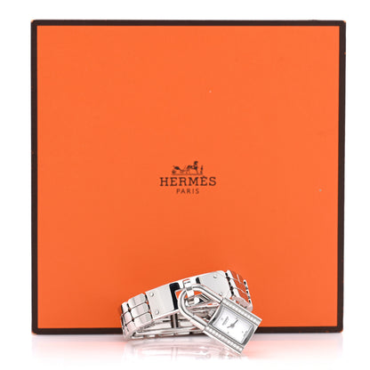 Hermes Stainless Steel Diamond 16mm Kelly Quartz Watch 5 of 5