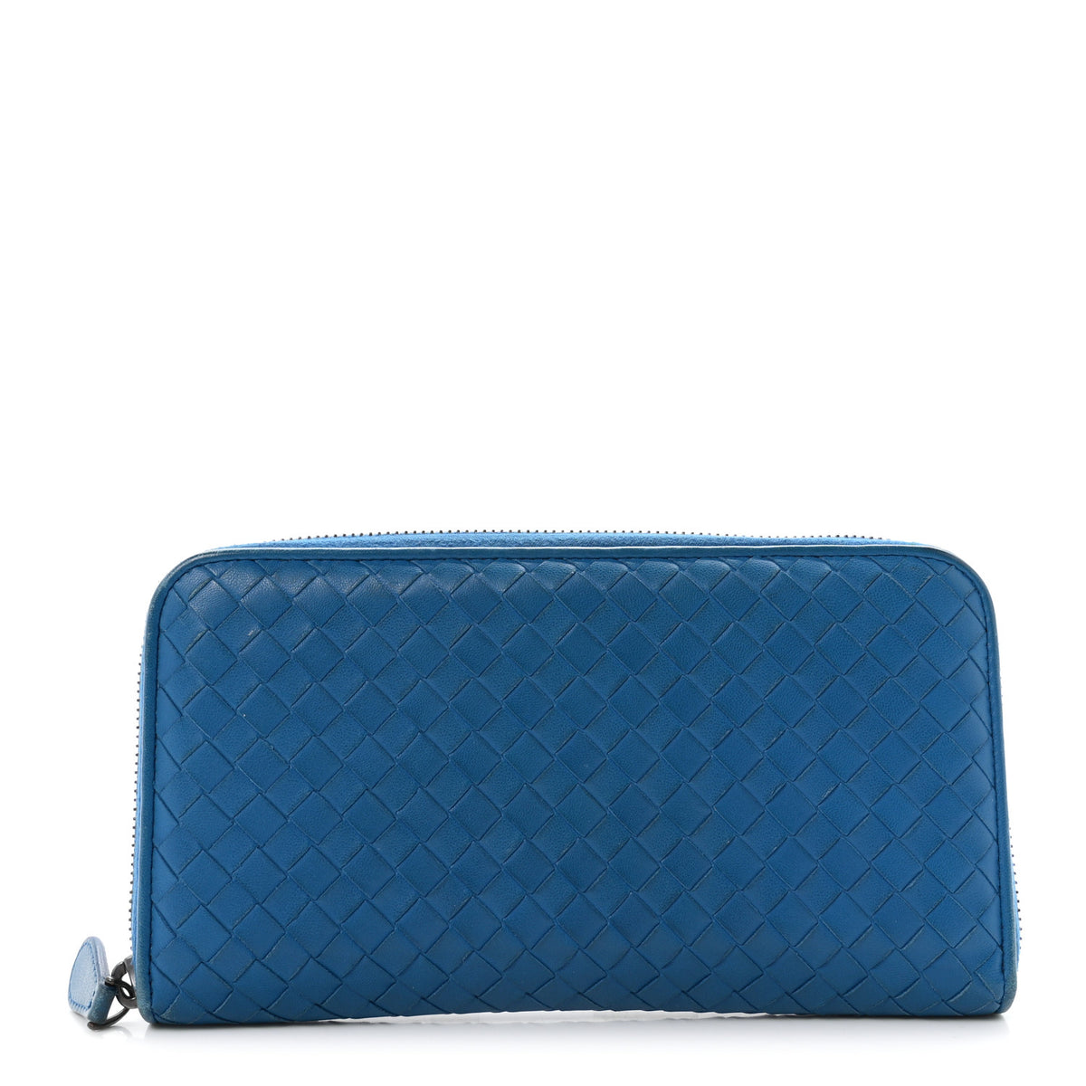 Nappa Intrecciato Zip Around Wallet Thunder
