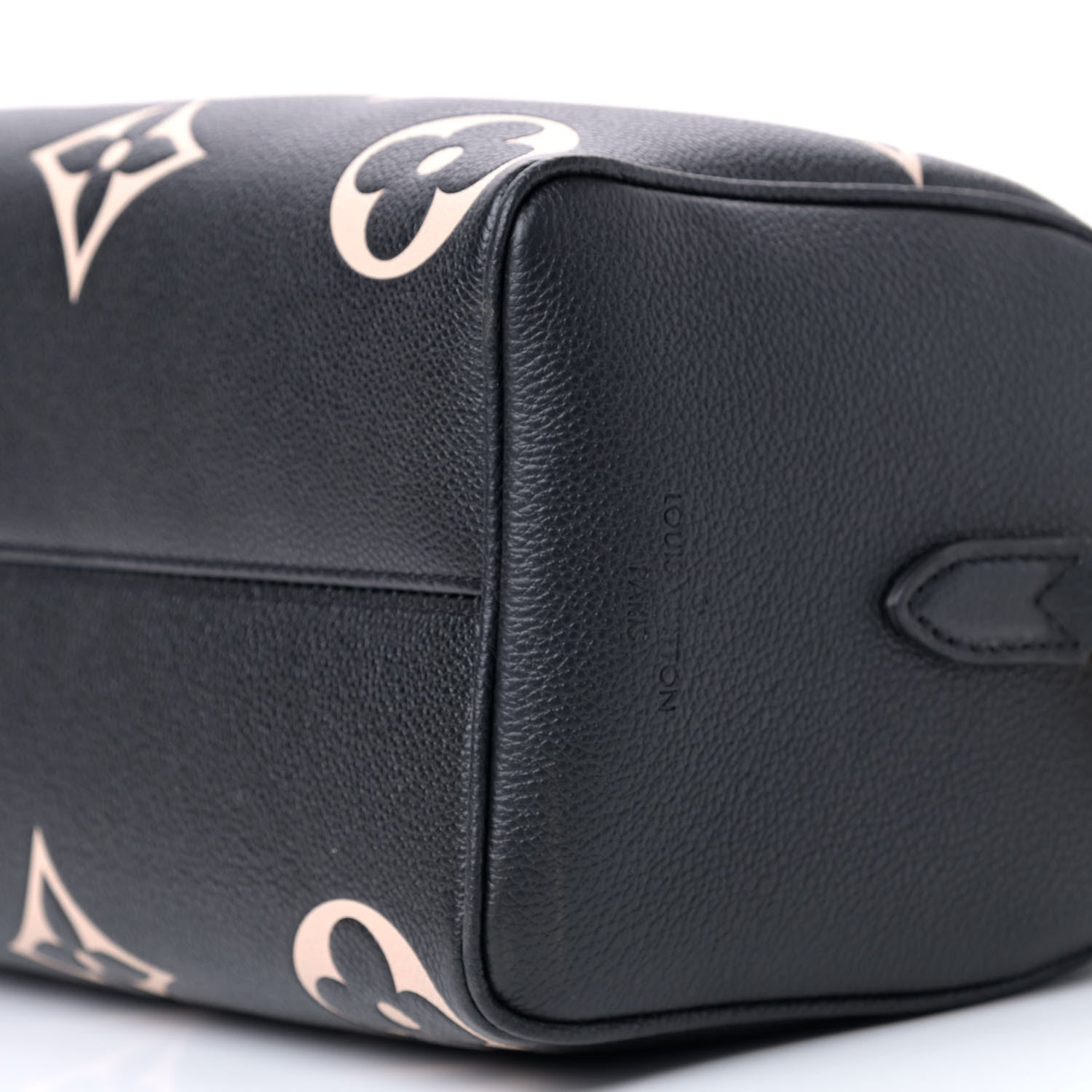 Louis Vuitton Empreinte Monogram Giant Speedy Bandouliere 25 Black Beige 7 of 8