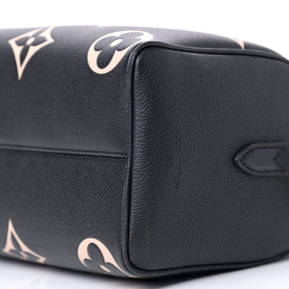 Louis Vuitton Empreinte Monogram Giant Speedy Bandouliere 25 Black Beige 7 of 8