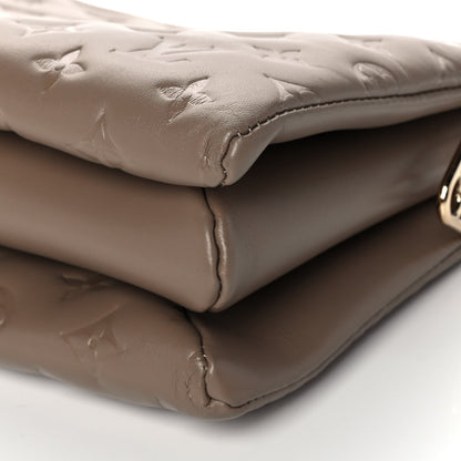 Louis Vuitton Lambskin Embossed Monogram Coussin PM Taupe 8 of 10