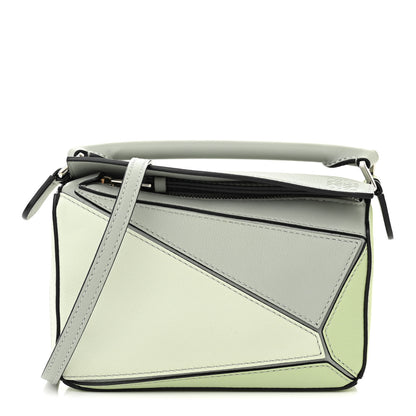 Loewe Calfskin Mini Puzzle Bag Ash Grey Light Celadon 1 of 9
