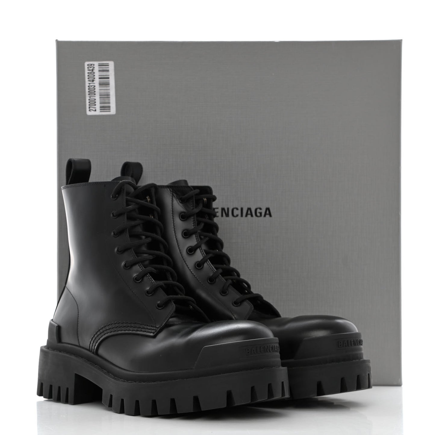 Calfskin Womens Strike 20mm Lace Up Boots 38 Black
