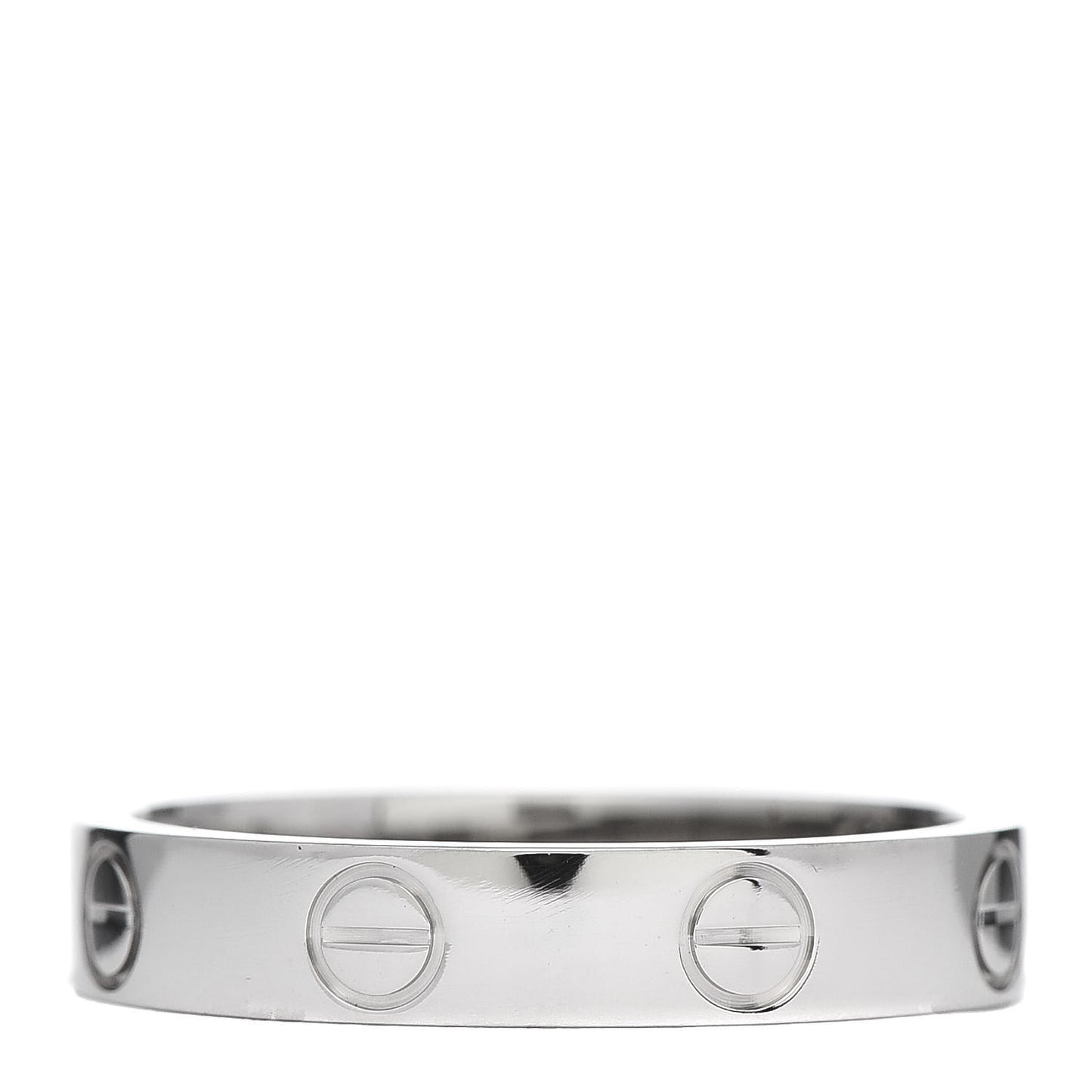 18K White Gold 3.5mm LOVE Wedding Band Ring 52 6