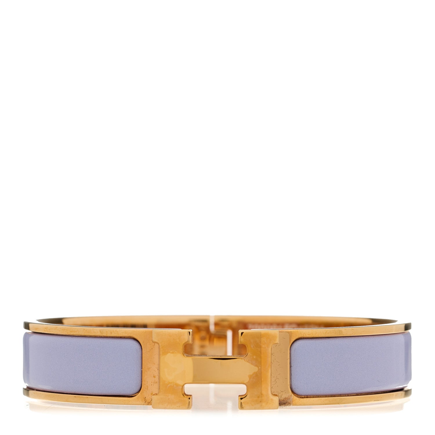 Hermes Enamel Narrow Clic Clac H Bracelet GM Parme 1 of 5