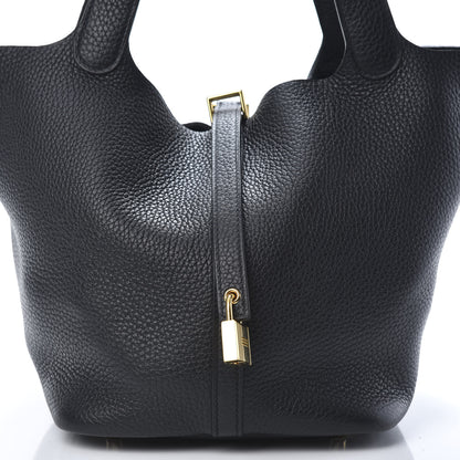 Hermes Taurillon Clemence Picotin Lock 22 MM Black 8 of 10