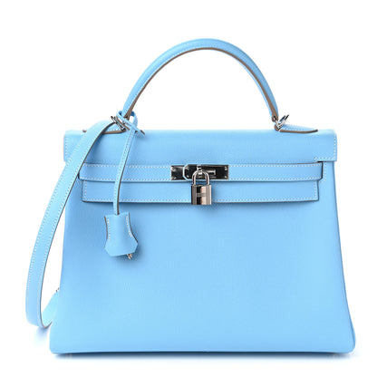 Hermes Epsom Candy Kelly Retourne 32 Celeste Mykonos 1 of 11