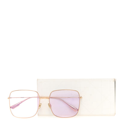 Christian Dior Metal Stellaire 1 Square Sunglasses Rose Gold 7 of 7