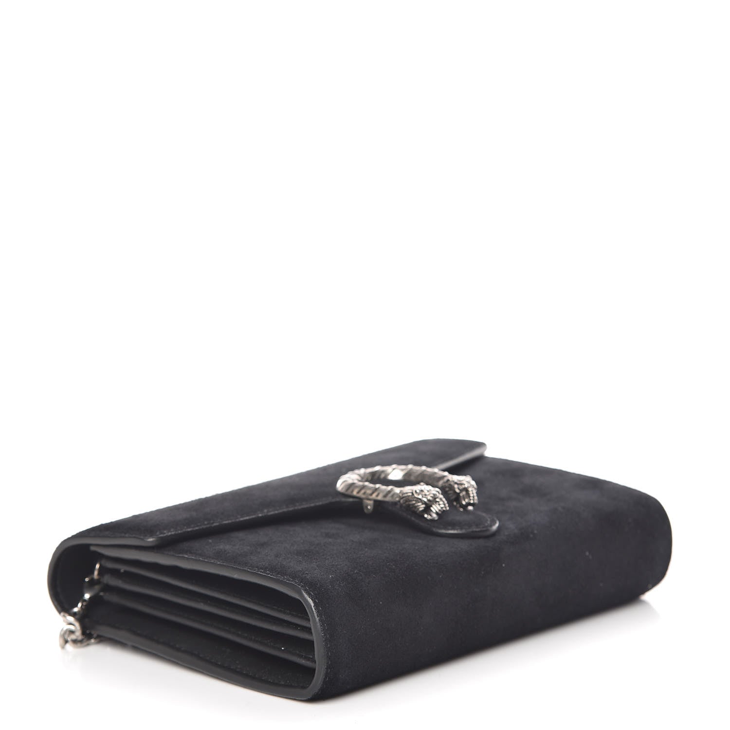 Gucci Suede Mini Dionysus Chain Wallet Black 4 of 8