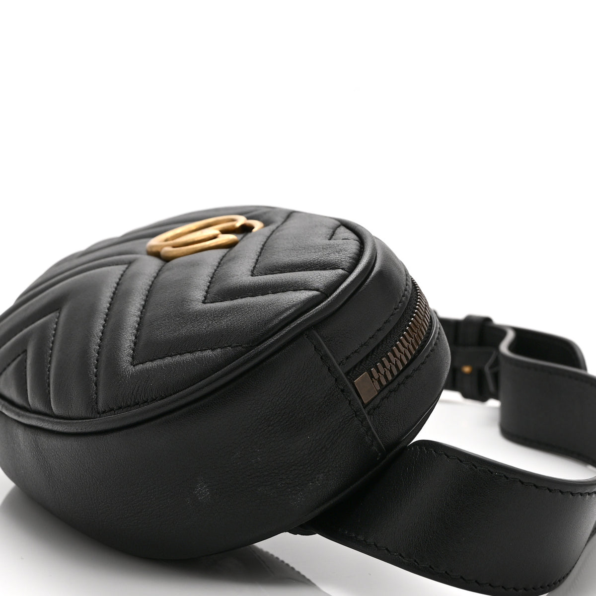 Calfskin Matelasse GG Marmont Belt Bag 75 30 Black