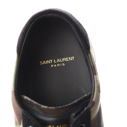 Saint Laurent Canvas Camouflage Signa SL/06 Low Top Sneakers 43 Kaki 7 of 10