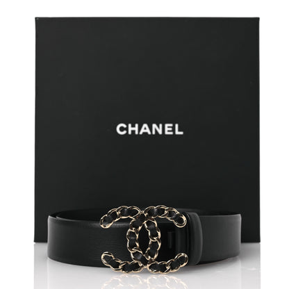 Chanel Lambskin CC Chain Belt 85 34 Black 8 of 8