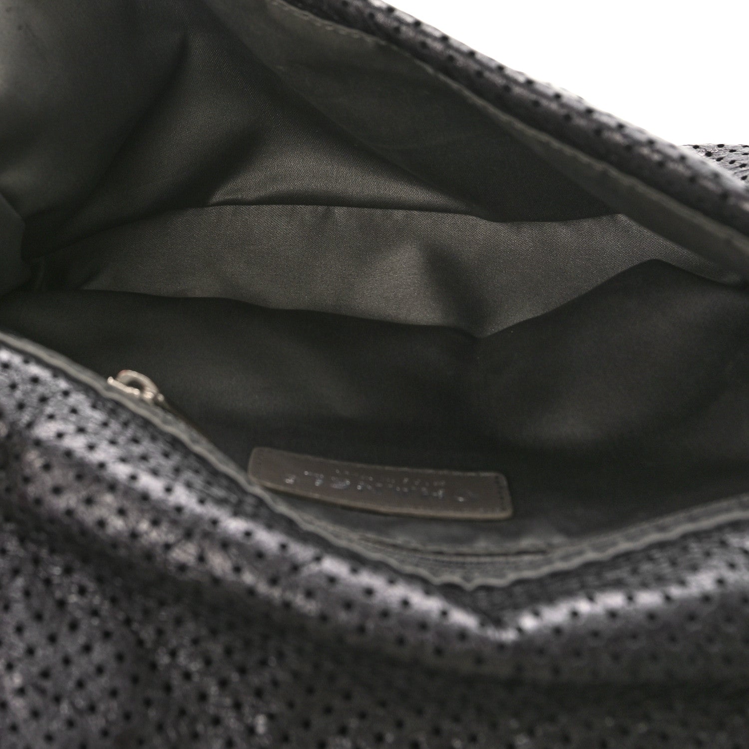 Chanel Metallic Crackled Calfskin Large Perforated Drill Flap Black 5 of 8