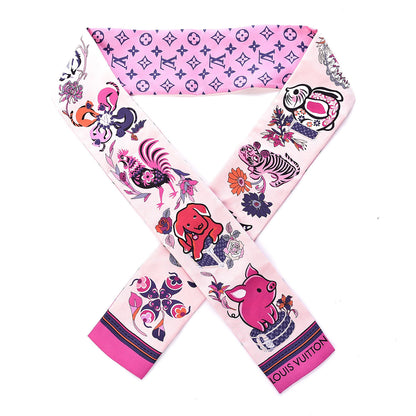Louis Vuitton Silk Monogram Superstition Bandeau Rose 1 of 5