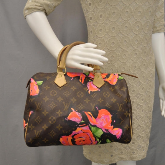 Louis Vuitton Monogram Roses Speedy 30 12 of 17