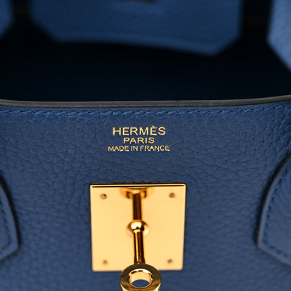 Hermes Taurillon Clemence Birkin 30 Bleu Agate 6 of 17