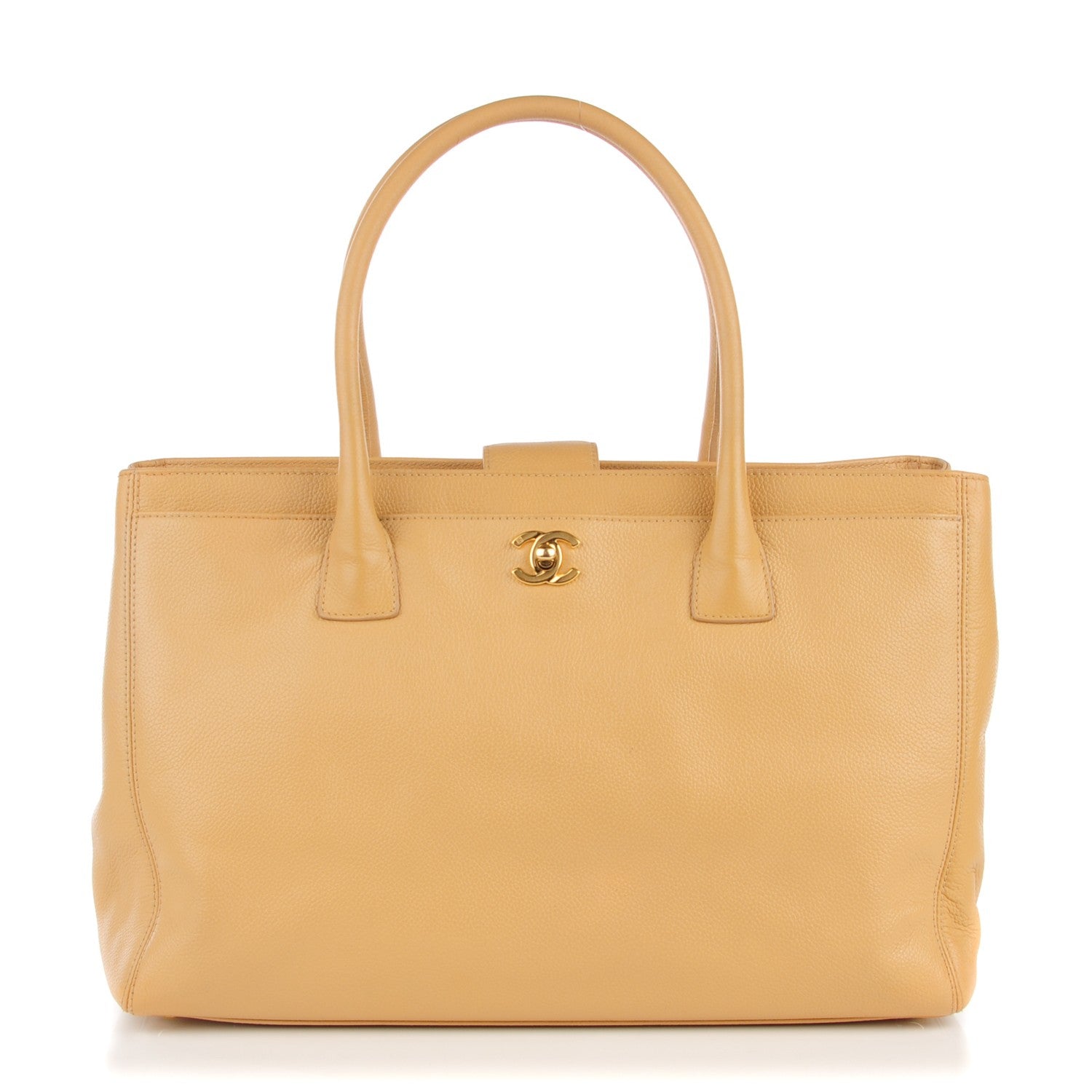 Chanel Calfskin Cerf Executive Shopper Tote Beige 1 of 9