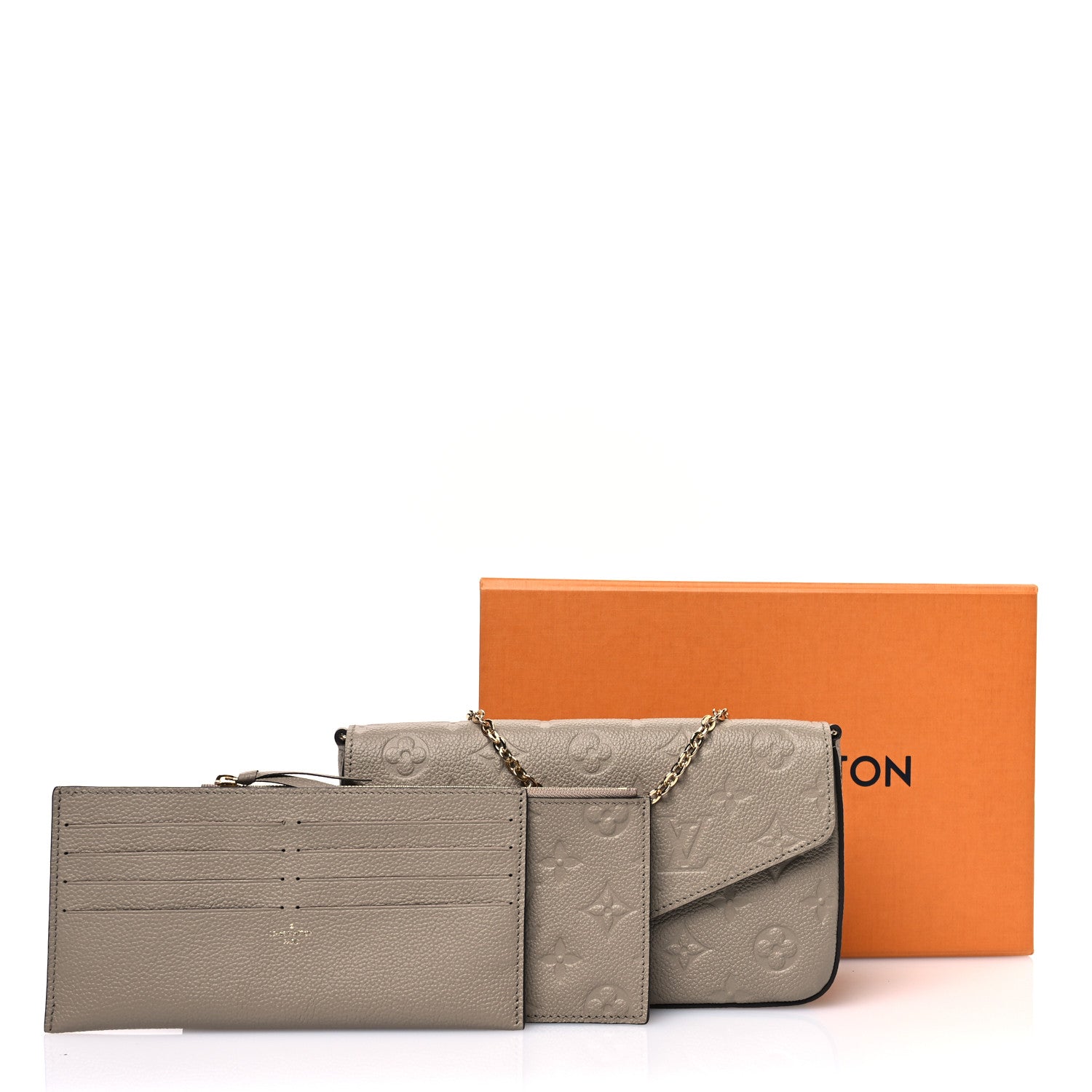 Louis Vuitton Empreinte Pochette Felicie Chain Wallet Tourterelle 12 of 12