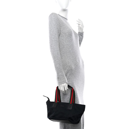 Gucci GG Monogram Small Web Handle Bucket Tote Black 2 of 10