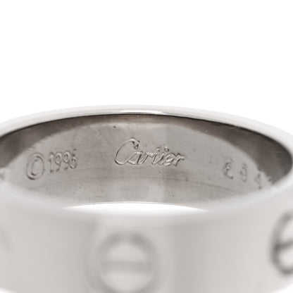 Cartier 18K White Gold 5.5mm LOVE Ring 57 8 4 of 5