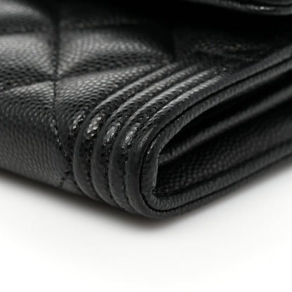 Chanel Caviar Quilted Long Boy Flap Wallet Black 12 of 14