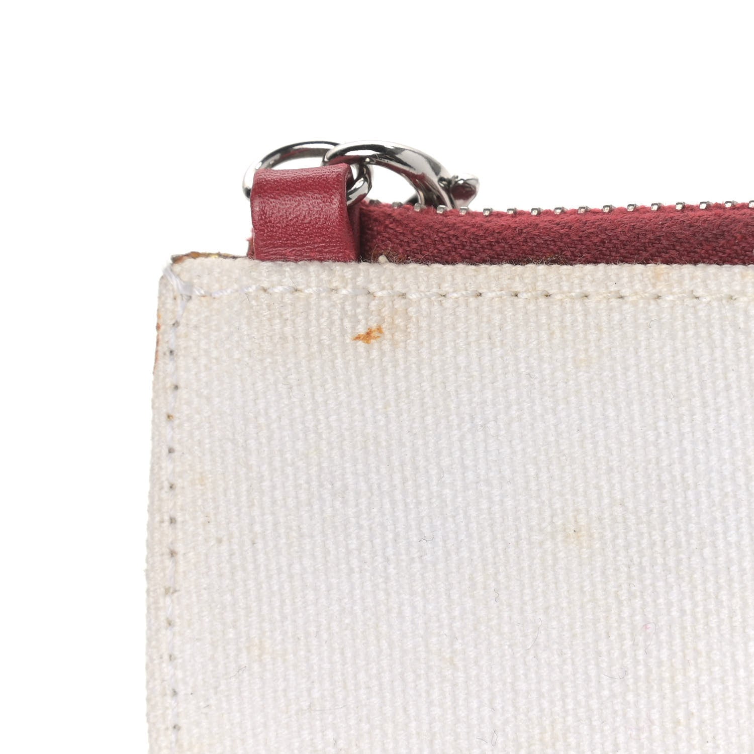 Chanel Canvas Metallic Lambskin Quilted Flag CC Pochette White 11 of 13