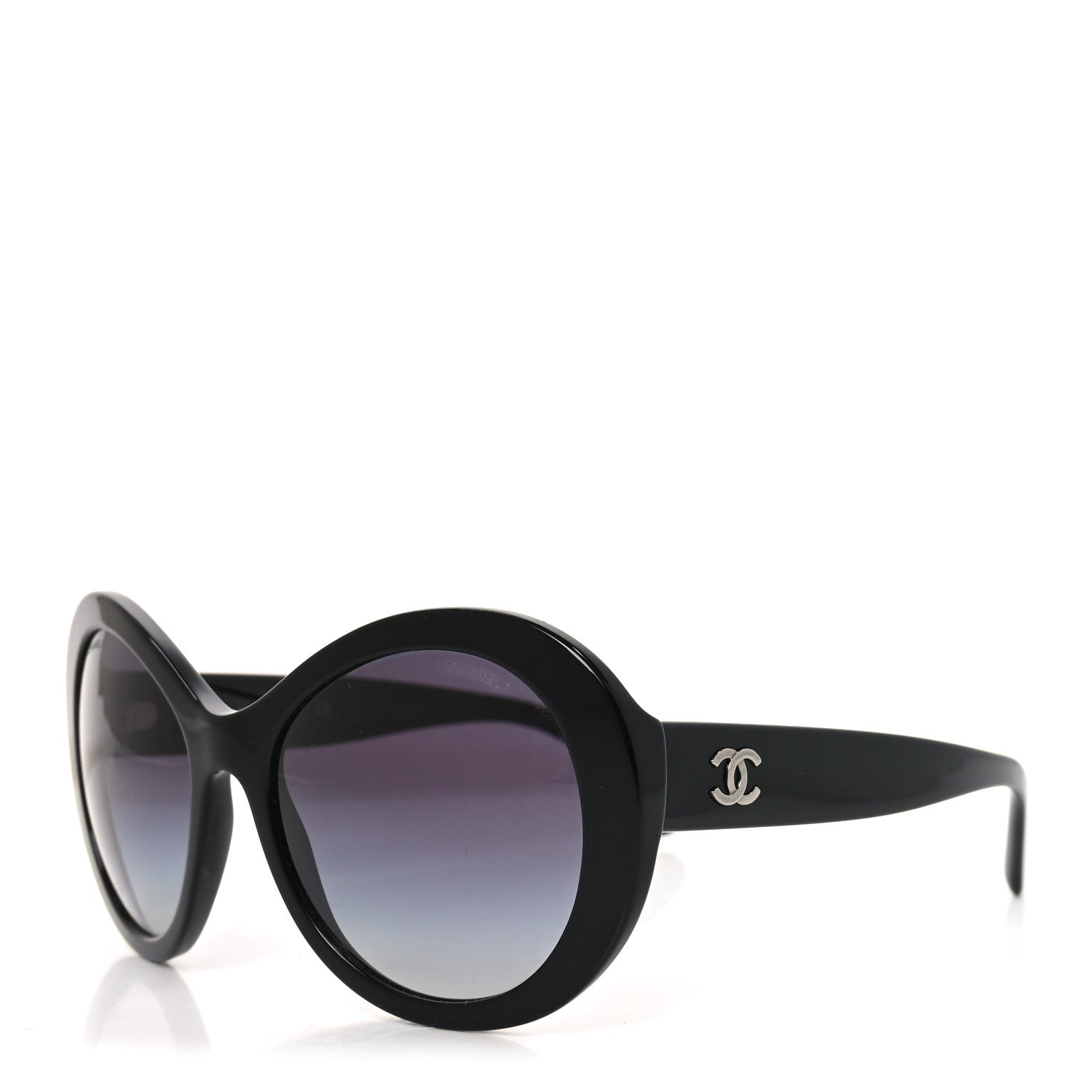 Chanel Oval CC Sunglasses 5372-A Black 1 of 7