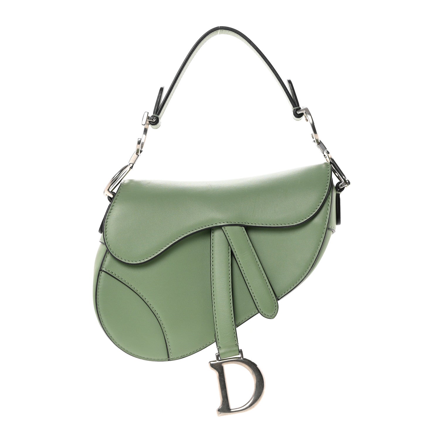 Christian Dior Calfskin Mini Saddle Bag Green 1 of 8