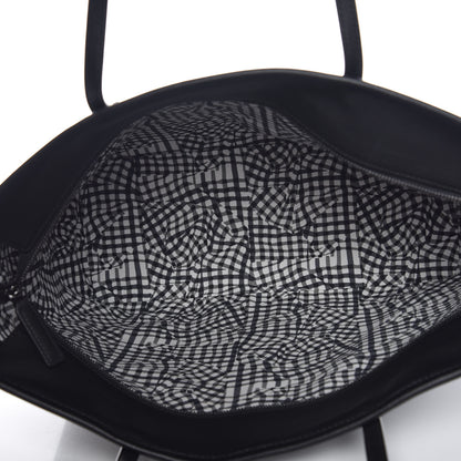 MCM Visetos Medium Anya Zip Top Shopper Tote Black 6 of 9