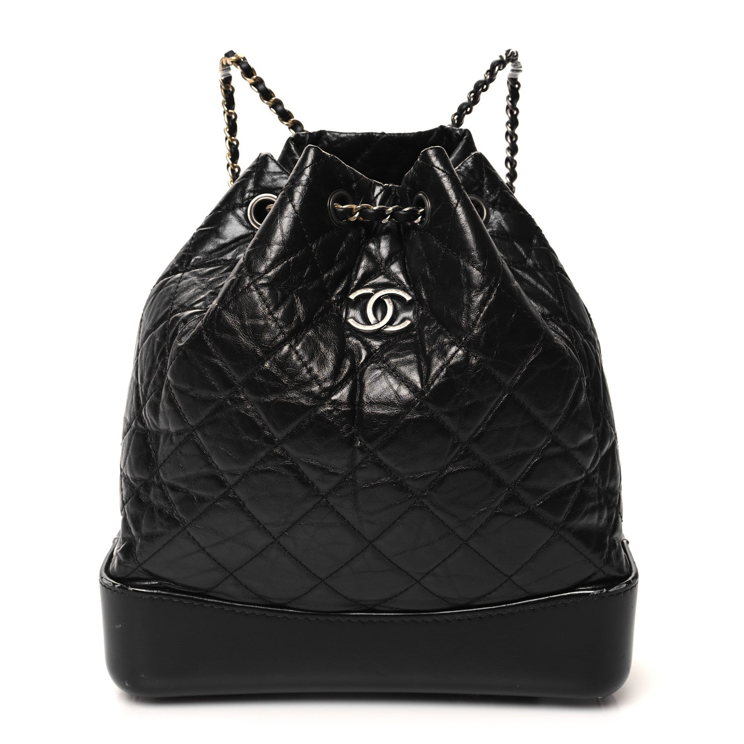 Chanel Aged Calfskin Quilted Gabrielle Backpack Black 1 of 14