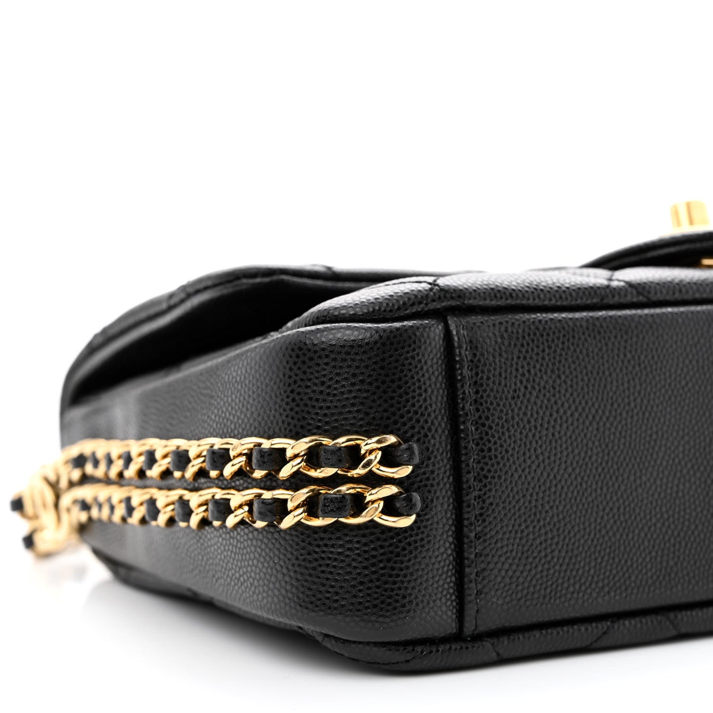 Caviar Quilted Mini CC You Flap Black