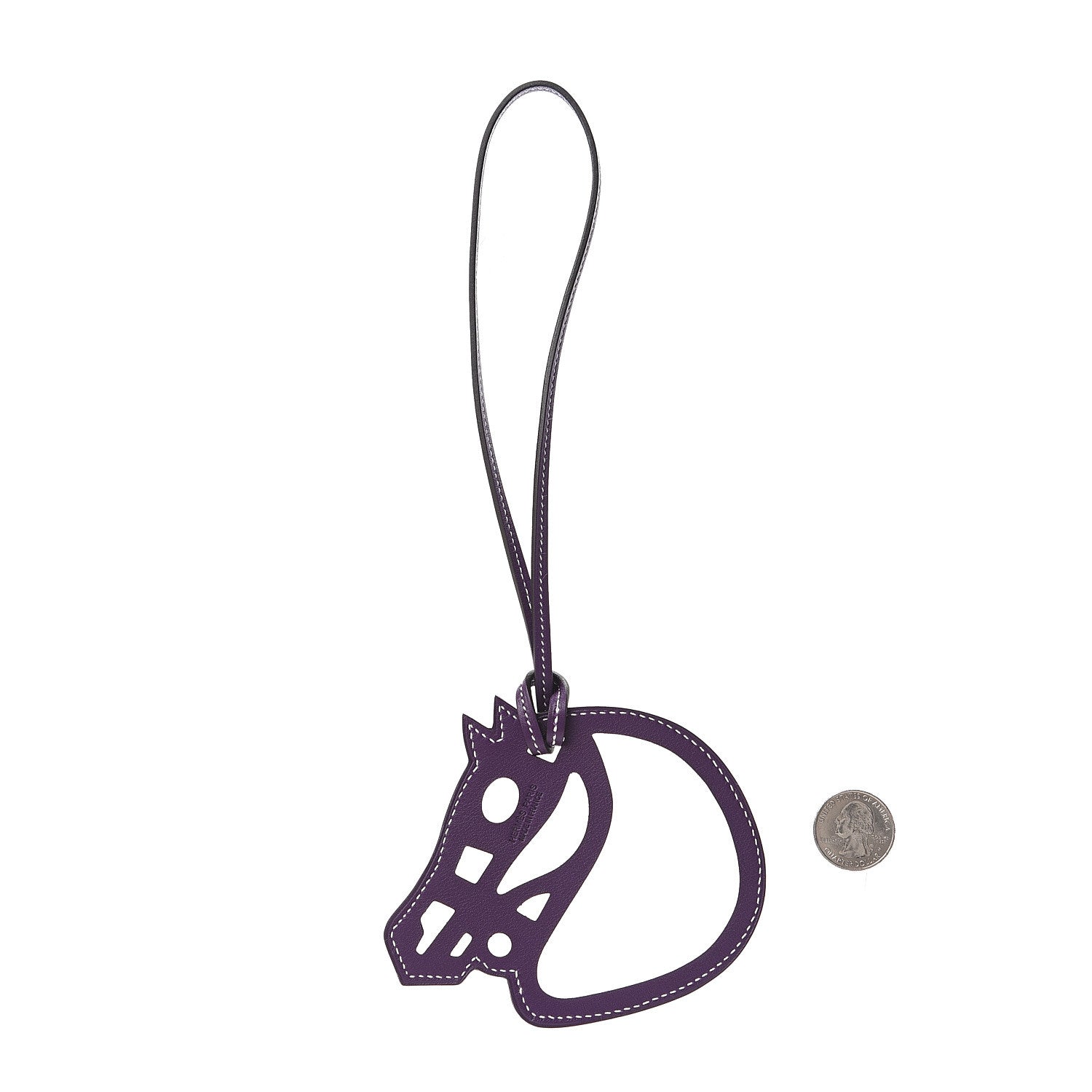 Hermes Swift Paddock Cheval Horse Bag Charm Ultraviolet 2 of 4