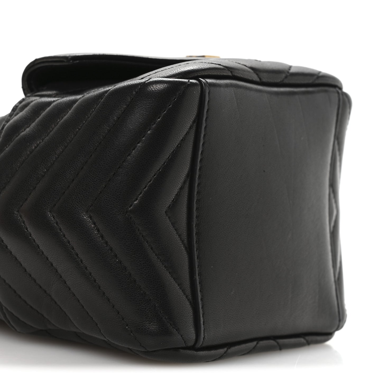 Lambskin Matelasse Monogram Joe Nano Bucket Bag Black