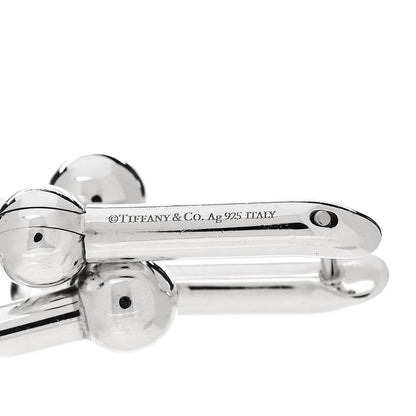 Tiffany Sterling Silver Large HardWear Link Earrings 4 of 5