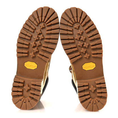 Jimmy Choo X TIMBERLAND Nubuck Graffiti Womens Ankle Boots 9.5 Wheat Gold 20 of 33