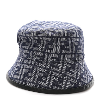 Fendi Denim FF Bucket Hat L Black 1 of 8