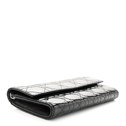Christian Dior Patent Cannage Lady Dior Convertible Clutch Black 4 of 11