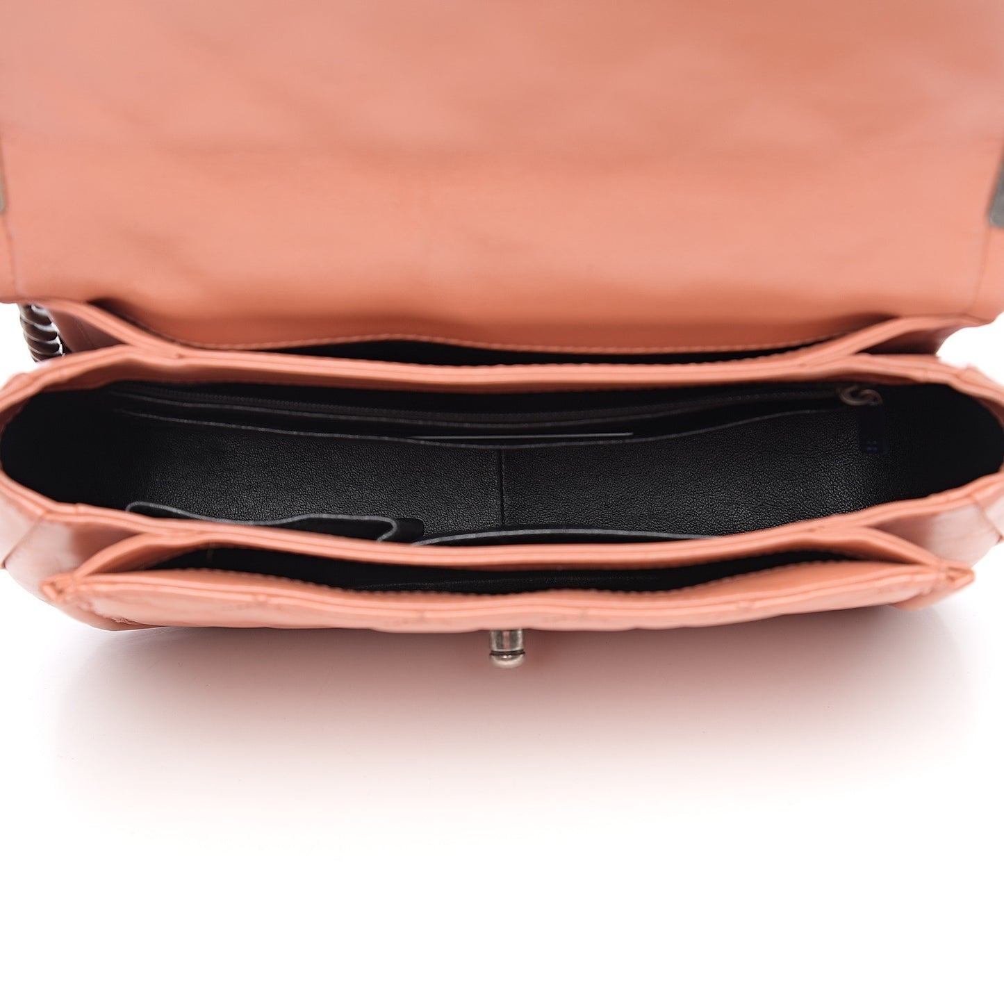 Calfskin Quilted Large Prestige Top Handle Flap Pink
